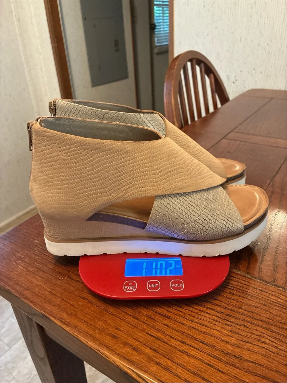 Diba True Gang Way Wedge Sandals Women’s 7M Criss Cross Strap Heel Zip